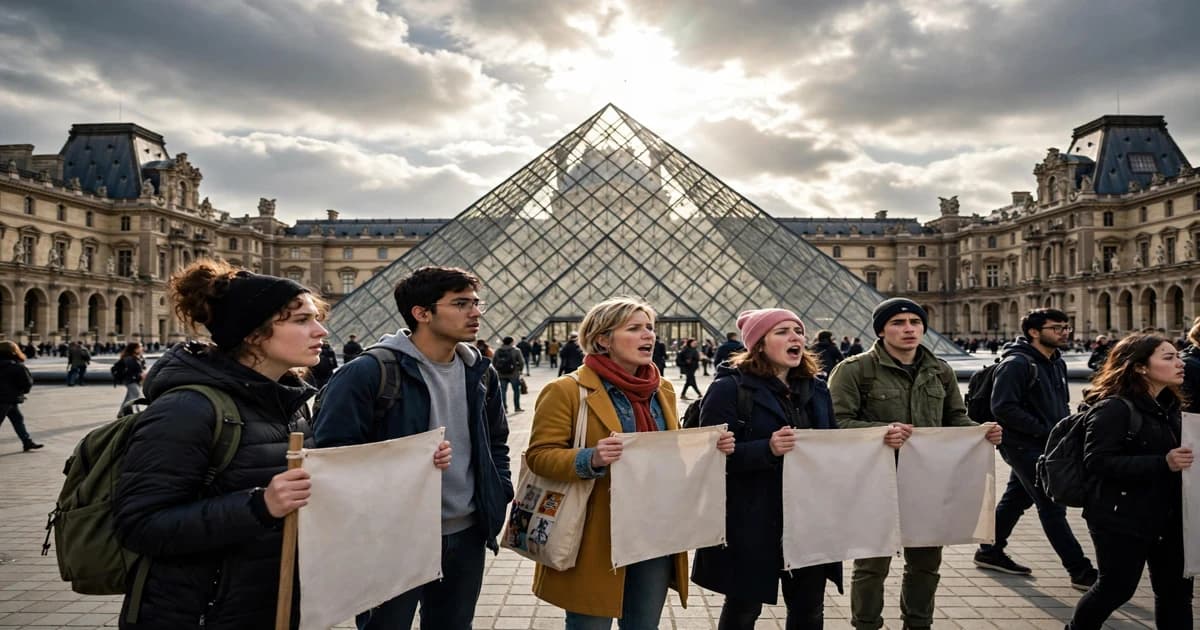 Mahasiswa Blokade Museum Louvre sebagai Solidaritas Gerakan Protes