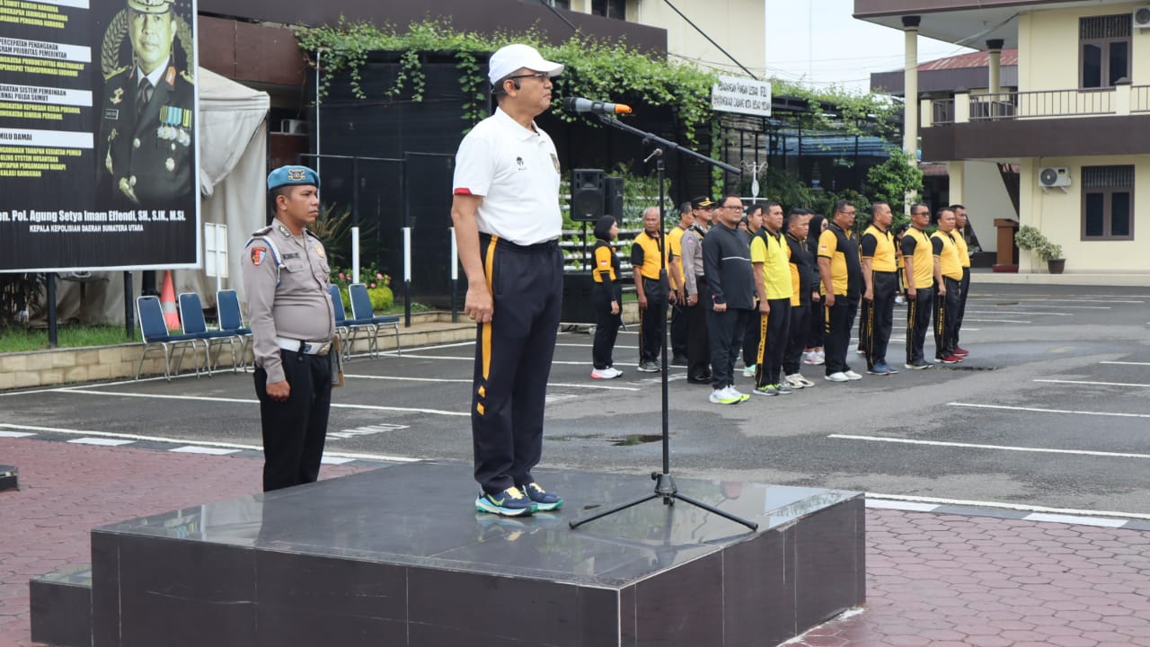 Polrestabes Medan Gelar Apel Pagi dan Olahraga Bersama