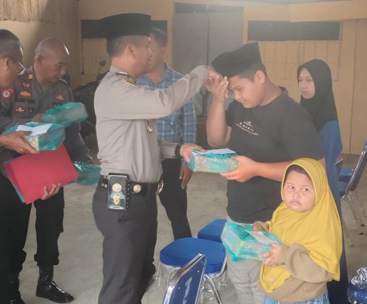 Kapolsek Pancur Batu Tingkatkan Sinergi TNI-Polri dan Santuni Anak Yatim