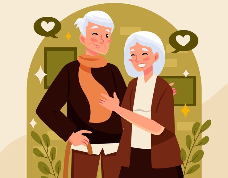 flat illustration grandparents e1717420990921