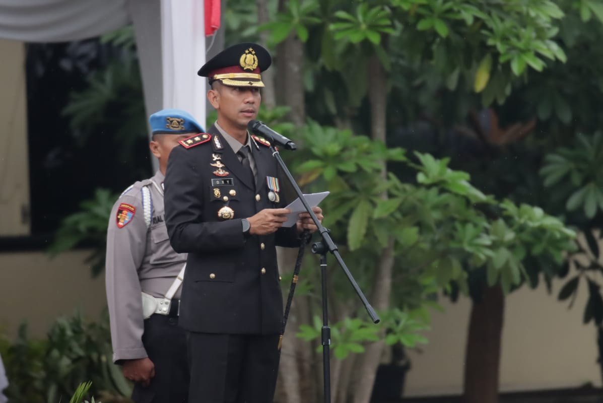 Peringati HUT Bhayangkara ke-78, Kapolres Sergai Berikan Amanat Personel