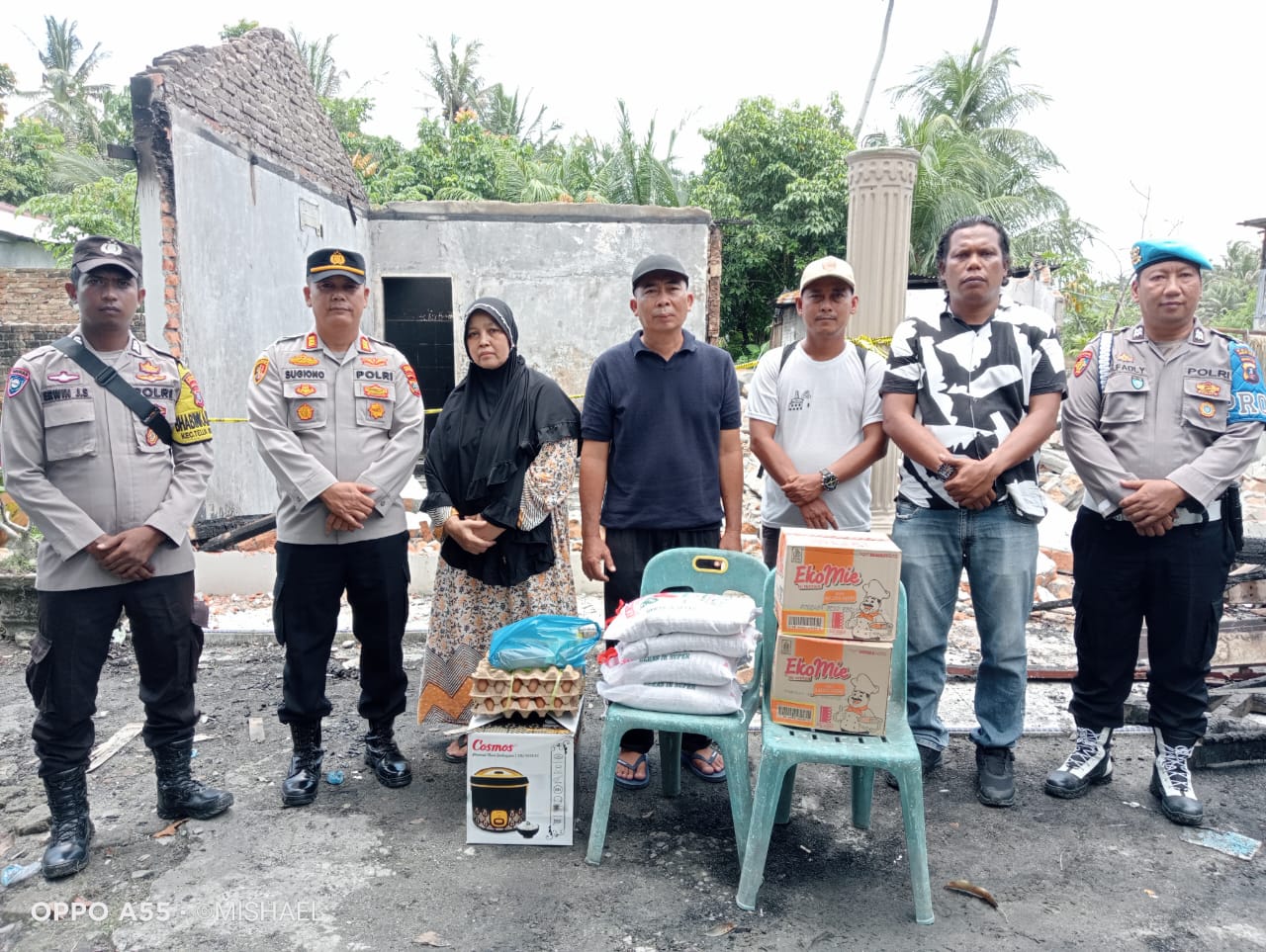 Polres Sergai Beri Bantuan Kemanusiaan untuk Korban Kebakaran