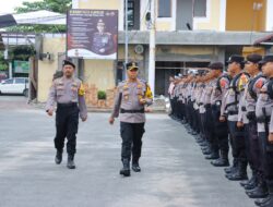 Kapolres Tebing Tinggi Pimpin Apel Operasi MPT 2024 Dalam Rangka Pengamanan TPS