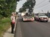 Polres Tebing Tinggi Pengamanan Arus Lalulintas di Pintu Tol Tebing Tinggi