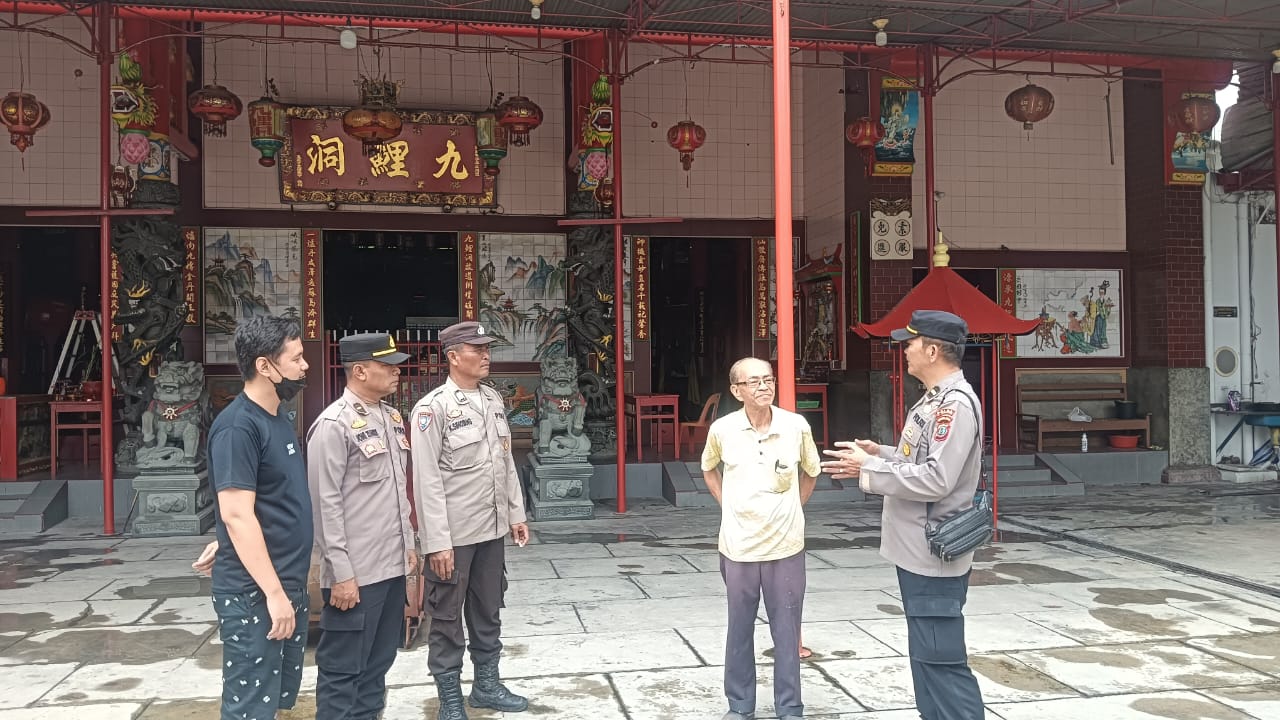 Memasuki Imlek 2576, Polres Tebing Tinggi Sambang dan Berikan Himbauan di Vihara