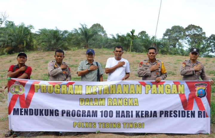 Polres Tebing Tinggi Lakukan Peninjauan Lahan Untuk Tanam Jagung Serentak