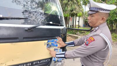 Satlantas Polres Tebing Tinggi Lakukan Ramp Check dan Tes Kesehatan Pengemudi di Terminal Bandar Kajum