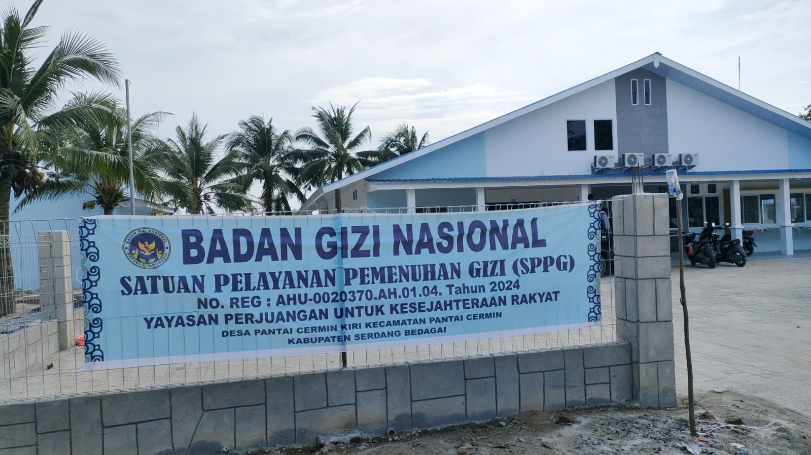 Dapur Umum Program Makan Sehat Bergizi di Pantai Cermin Sergai Beroperasi