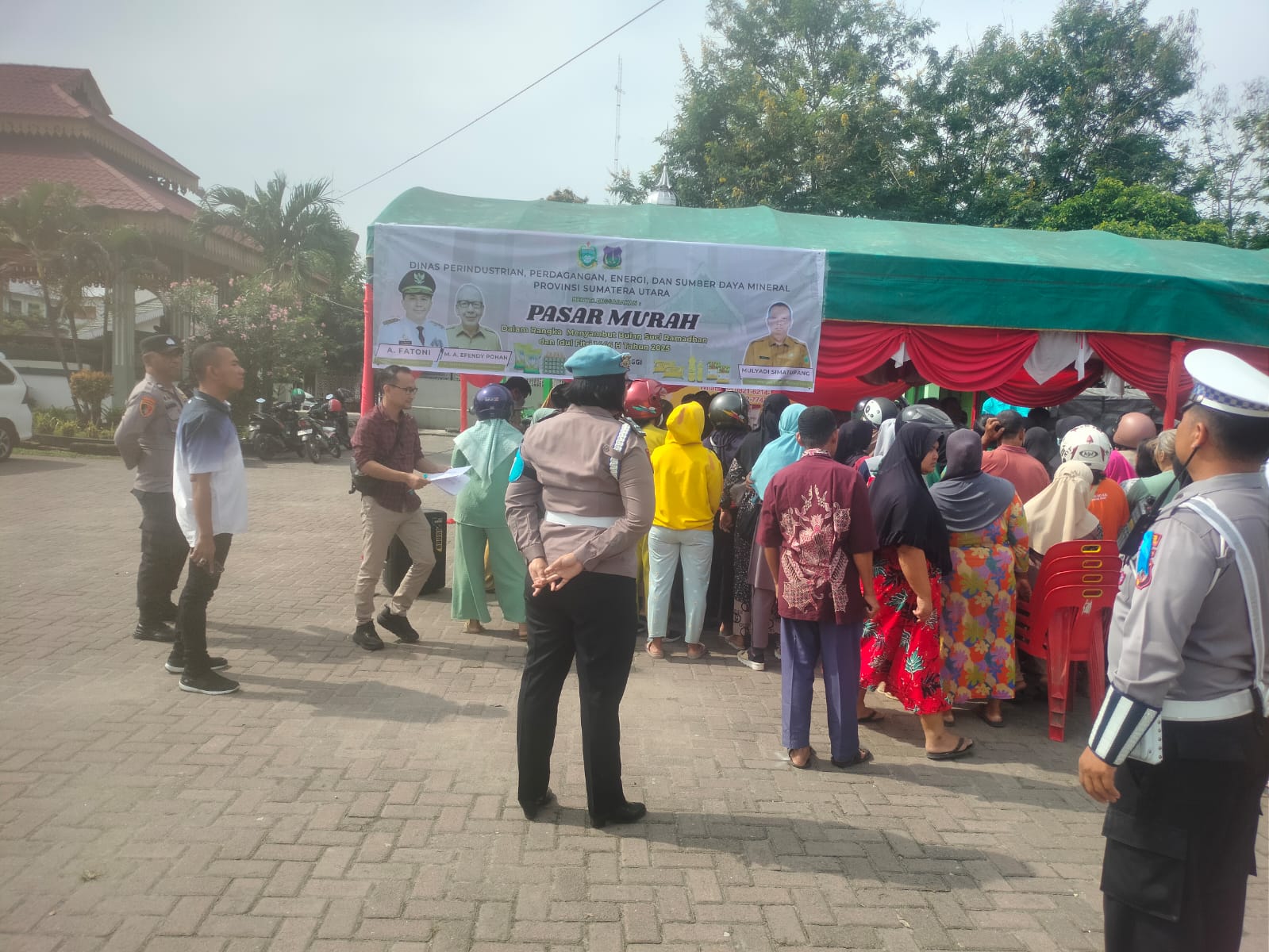 Polres Tebing Tinggi Pengamanan Pasar Murah Menjelang Ramadhan