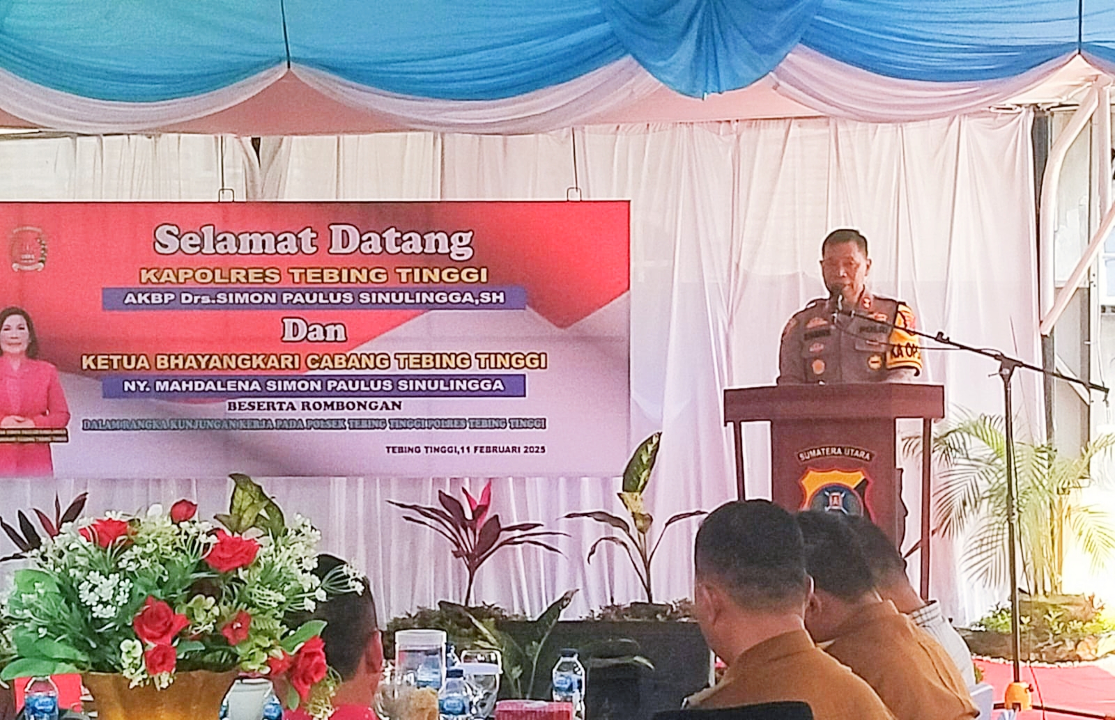 Kapolres Tebing Tinggi Kunker ke Polsek Tebing Tinggi dan Tabur Bibit Ikan Lele di Desa Kuta Baru