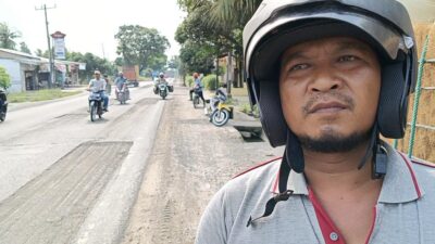 Warga Sergai Keluhkan Proyek Tambal Sulam Jalan yang Diduga Tidak Profesional