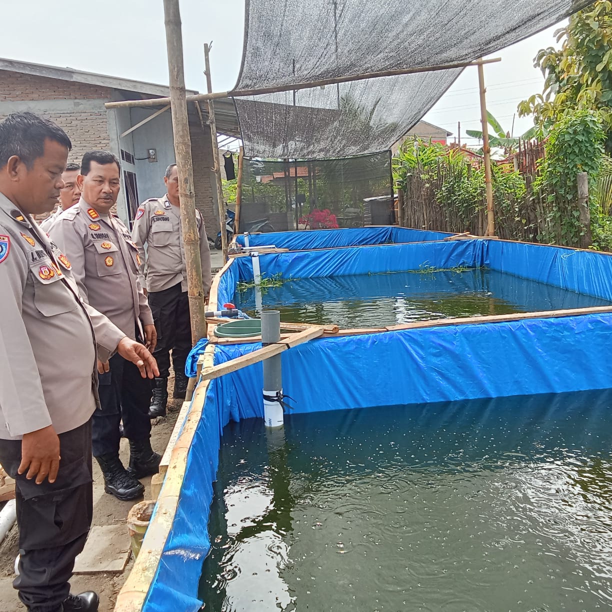 Dukung Program P2L, Polres Tebing Tinggi Lakukan Peninjauan Kolam Ikan Lele