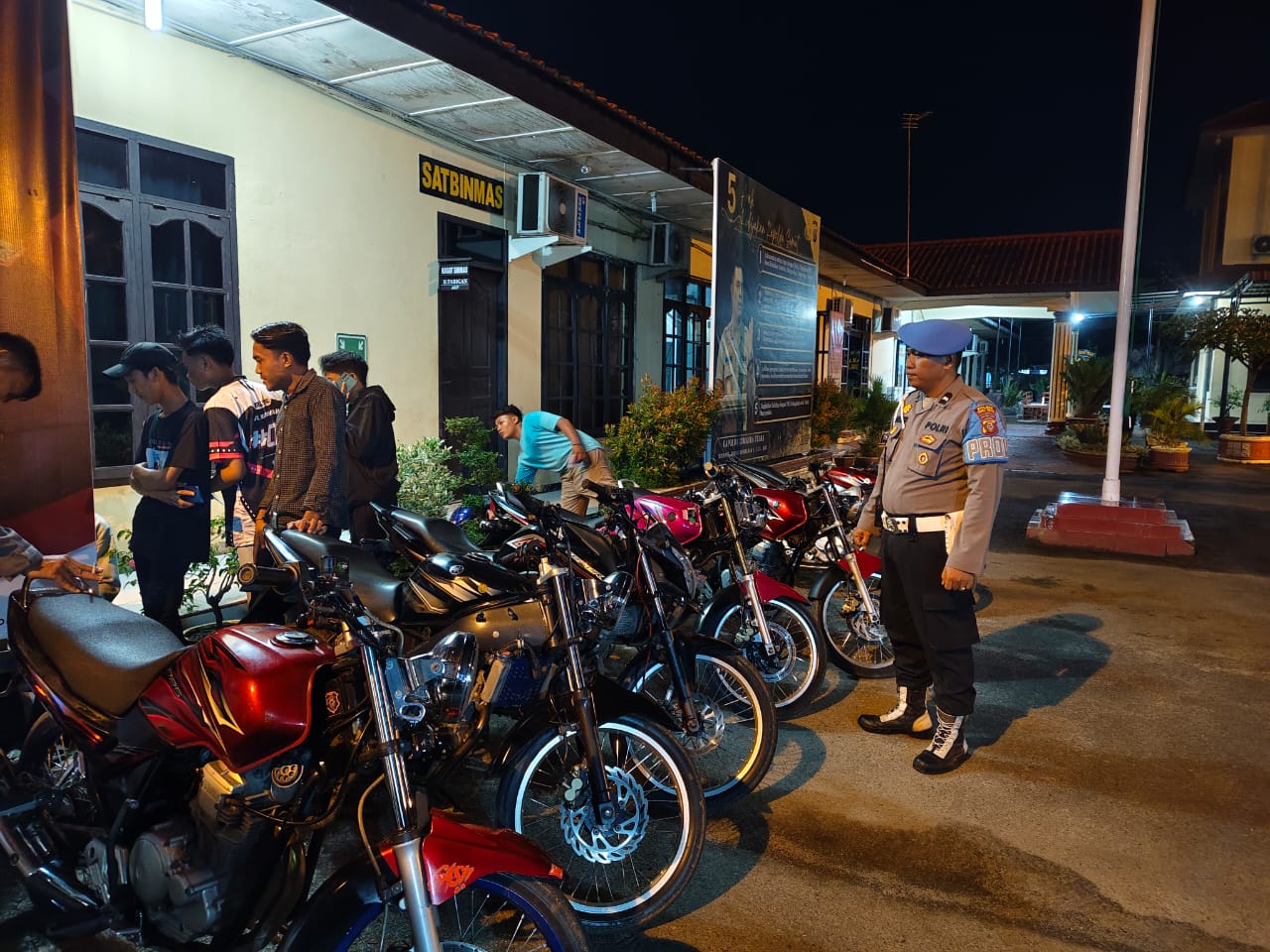 Patroli Polres Tebing Tinggi, 6 Sepeda Motor Terlibat Balap Liar Berhasil Diamankan