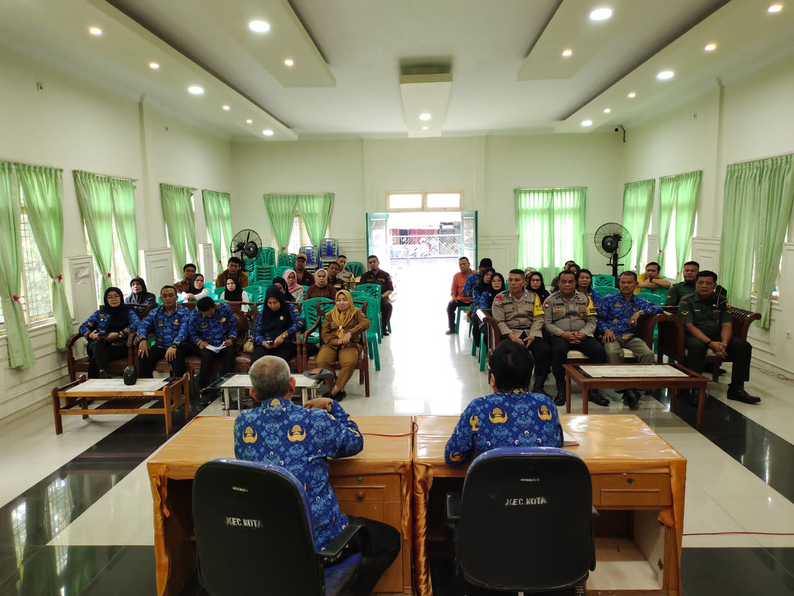 Polsek Padang Hilir Hadiri Rakor Ketentraman dan Ketertiban Umum