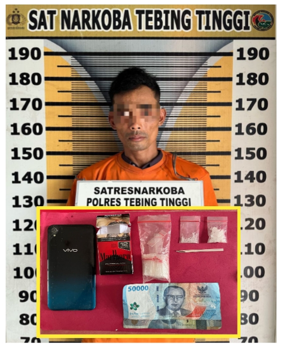 Kasus Narkoba, Polres Tebing Tinggi Ringkus Pria Pemilik 2 Paket Sabu