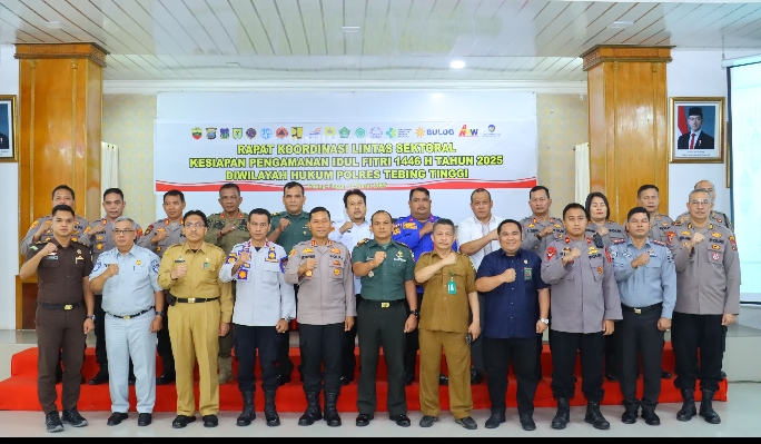 Siapkan Pengamanan Idul Fitri 1446 H, Polres Tebing Tinggi Gelar Rakor Lintas Sektoral